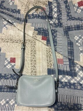 kate spade Light Blue Pebbled Leather Crossbody Bag